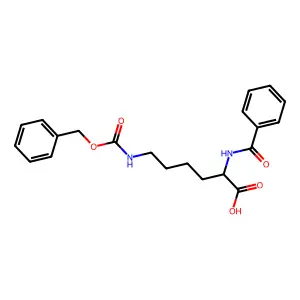 N~2~-Benzoyl-N~6~-[(benzyloxy)carbonyl]lysine structure