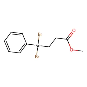 Methyl 3-[dibromo(phenyl)stannyl]propanoate structure