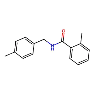 2-methyl-N-[(4-methylphenyl)methyl]benzamide structure