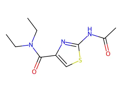 2-Acetamido-N,N-diethylthiazole-4-carboxamide structure
