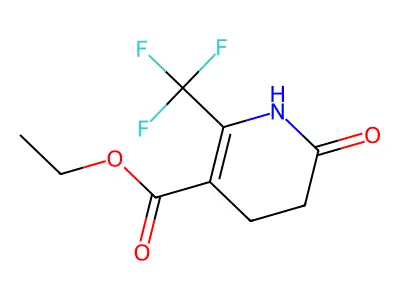 Ethyl 6-oxo-2-(trifluoromethyl)-1,4,5,6-tetrahydropyridine-3-carboxylate structure