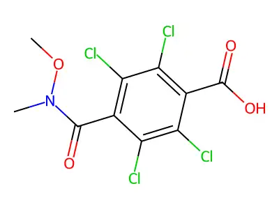 Terephthalamic acid, 2,3,5,6-tetrachloro-N-methoxy-N-methyl- structure