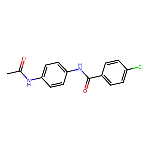 N-[4-(acetylamino)phenyl]-4-chlorobenzamide structure