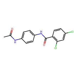N-(4-acetamidophenyl)-2,4-dichlorobenzamide structure