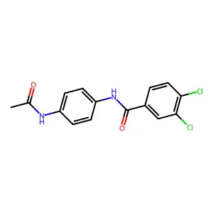 N-[4-(acetylamino)phenyl]-3,4-dichlorobenzamide structure