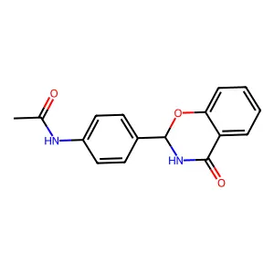 N-[4-(4-oxo-2,3-dihydro-1,3-benzoxazin-2-yl)phenyl]acetamide structure