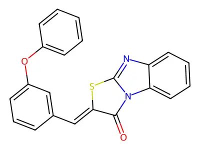(2Z)-2-(3-phenoxybenzylidene)[1,3]thiazolo[3,2-a]benzimidazol-3(2H)-one structure