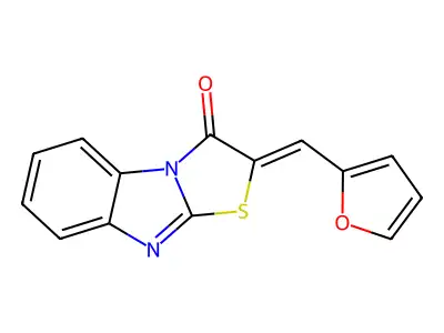 (2Z)-2-(2-furylmethylene)thiazolo[3,2-a]benzimidazol-1-one structure