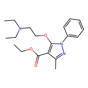 Ethyl 5-[2-(diethylamino)ethoxy]-3-methyl-1-phenyl-1h-pyrazole-4-carboxylate structure