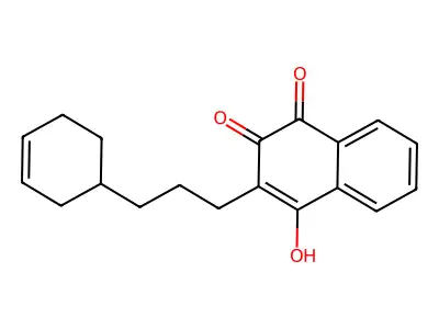 Q 44 2-(3-(3-Cyclohexen-1-YL)propyl)-3-hydroxy-1,4-naphthoquinone structure