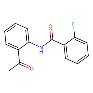 N-(2-acetylphenyl)-2-fluorobenzamide structure