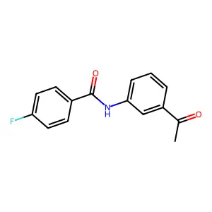 N-(3-acetylphenyl)-4-fluorobenzamide structure