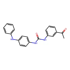 N-(3-acetylphenyl)-N'-(4-anilinophenyl)urea structure
