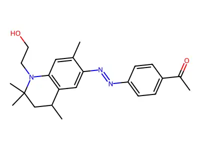 6-(4-Acetylphenylazo)-1,2,3,4-tetrahydro-2,2,4,7-tetramethyl-1-quinolineethanol structure