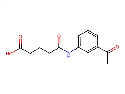 5-[(3-Acetylphenyl)amino]-5-oxopentanoic acid structure