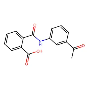 2-[(3-乙酰苯基)氨甲酰]苯甲酸 structure