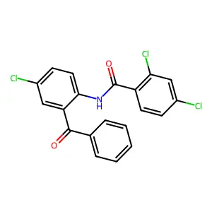 2,4-dichloro-N-[4-chloro-2-(phenylcarbonyl)phenyl]benzamide structure