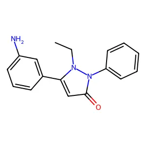 3-(3-Aminophenyl)-2-ethyl-1-phenyl-3-pyrazolin-5-one structure