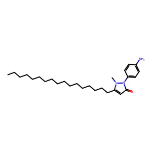 1-(4-Aminophenyl)-3-heptadecyl-2-methyl-3-pyrazolin-5-one structure