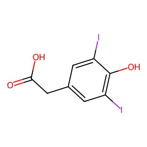 4-羟基-3,5-二碘苯乙酸 structure