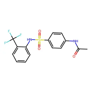 N-(4-{[2-(trifluoromethyl)phenyl]sulfamoyl}phenyl)acetamide structure