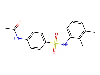 N-(4-{[(2,3-dimethylphenyl)amino]sulfonyl}phenyl)acetamide structure
