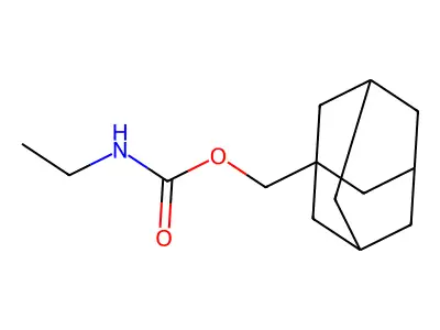 adamantan-1-ylmethyl N-ethylcarbamate structure
