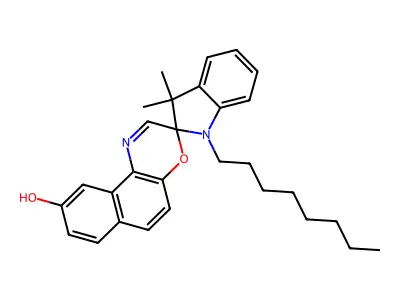 3',3'-dimethyl-1'-octylspiro(3H-naphtho[2,1-b][1,4]oxazine-3,2'-indoline)-9-ol structure