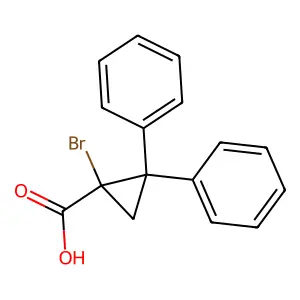 1-Bromo-2,2-diphenylcyclopropane-1-carboxylic acid structure