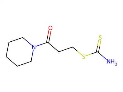 3-Oxo-3-(piperidin-1-yl)propyl carbamodithioate structure