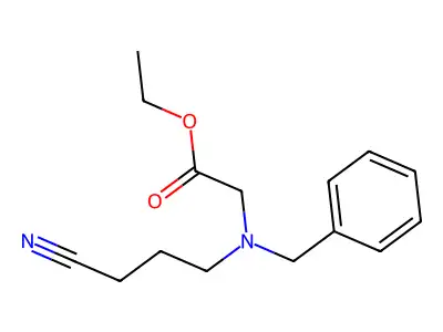 Ethyl 2-[benzyl(3-cyanopropyl)amino]acetate structure