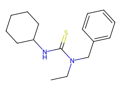 N-benzyl-N'-cyclohexyl-N-ethylthiourea structure