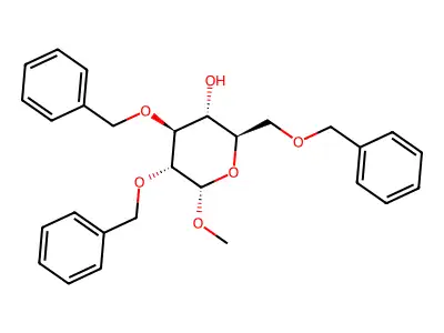 6-Methoxy-4,5-bis(phenylmethoxy)-2-(phenylmethoxymethyl)oxan-3-ol structure