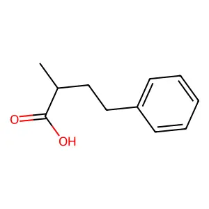Butyric acid, 2-methyl-4-phenyl- structure
