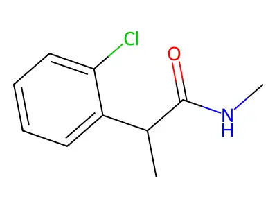 2-(2-chlorophenyl)-N-methylpropanamide structure