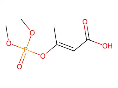 (2Z)-3-[(Dimethoxyphosphoryl)oxy]-2-butenoic acid structure