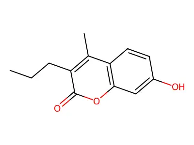 7-Hydroxy-4-methyl-3-propyl-2H-chromen-2-one structure