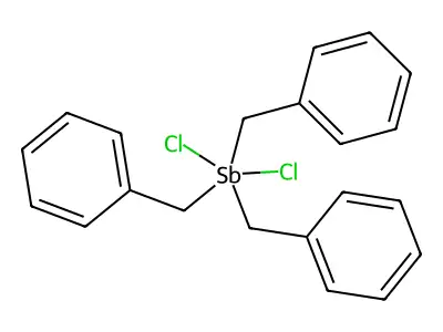 Dichlorotribenzylantimony structure