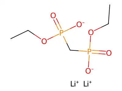 Dilithium ethoxy-[[ethoxy(oxido)phosphoryl]methyl]phosphinate structure