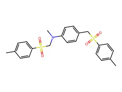 N-Methyl-N,4-bis[(4-methylbenzenesulfonyl)methyl]aniline structure