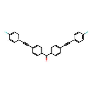 Bis{4-[(4-fluorophenyl)ethynyl]phenyl}methanone structure