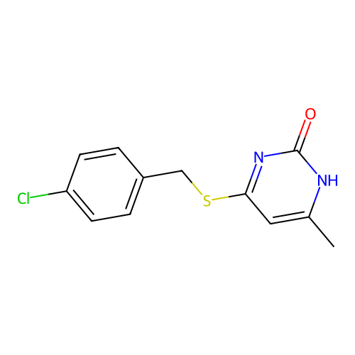 4-(4-Chlorobenzylthio)-6-methylpyrimidin-2(1H)-one structure
