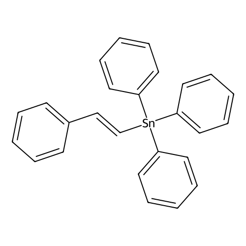 triphenyl-[(E)-2-phenylethenyl]stannane structure