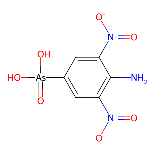 (4-Amino-3,5-dinitrophenyl)arsonic acid structure