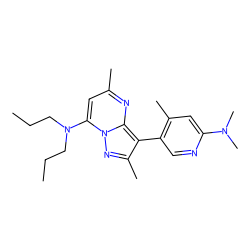 3-(6-(Dimethylamino)-4-methylpyridin-3-yl)-2,5-dimethyl-N,N-dipropylpyrazolo[1,5-a]pyrimidin-7-amine structure