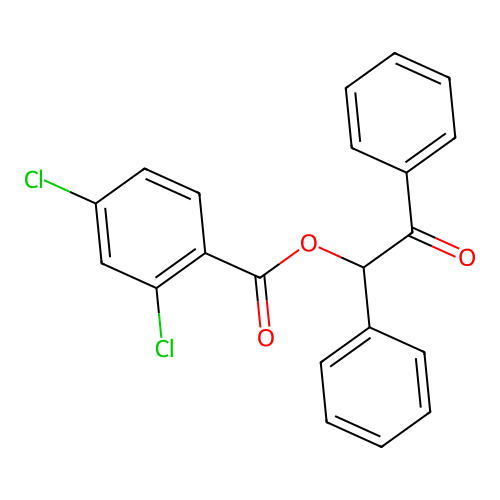 2-Oxo-1,2-diphenylethyl 2,4-dichlorobenzoate structure