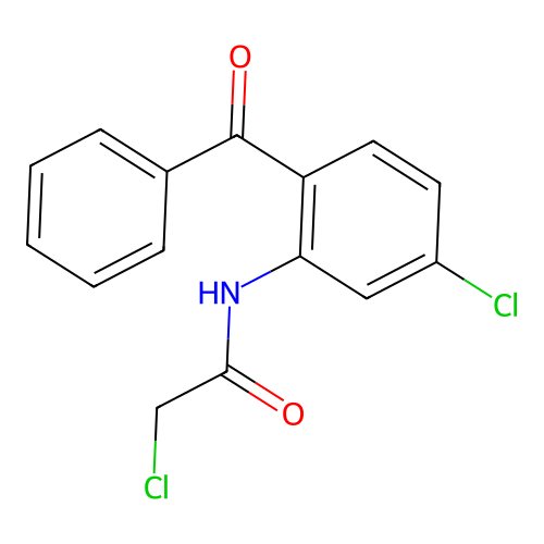 N-(2-benzoyl-5-chlorophenyl)-2-chloroacetamide structure