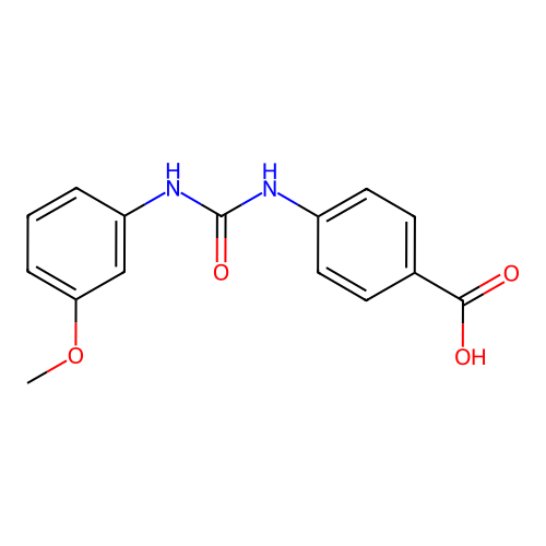 4-(3-(3-Methoxyphenyl)ureido)benzoic acid structure