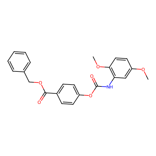 4-(Benzyloxycarbonyl)phenyl N-(2,5-dimethoxyphenyl)carbamate structure