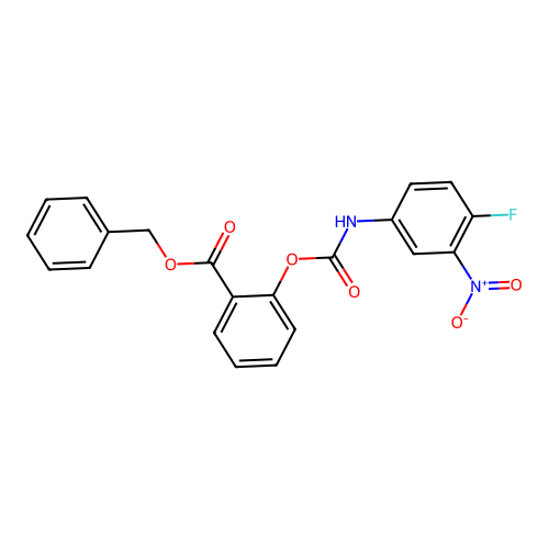 Benzyl 2-{[(4-fluoro-3-nitroanilino)carbonyl]oxy}benzoate structure